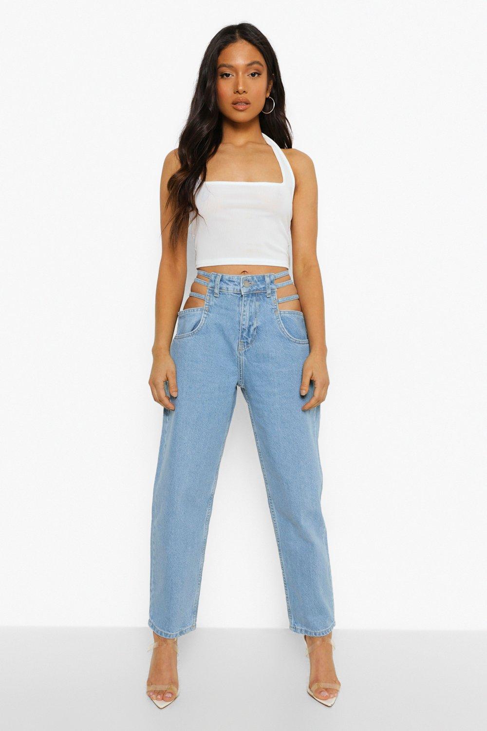 Boohoo high waisted hot sale mom jeans